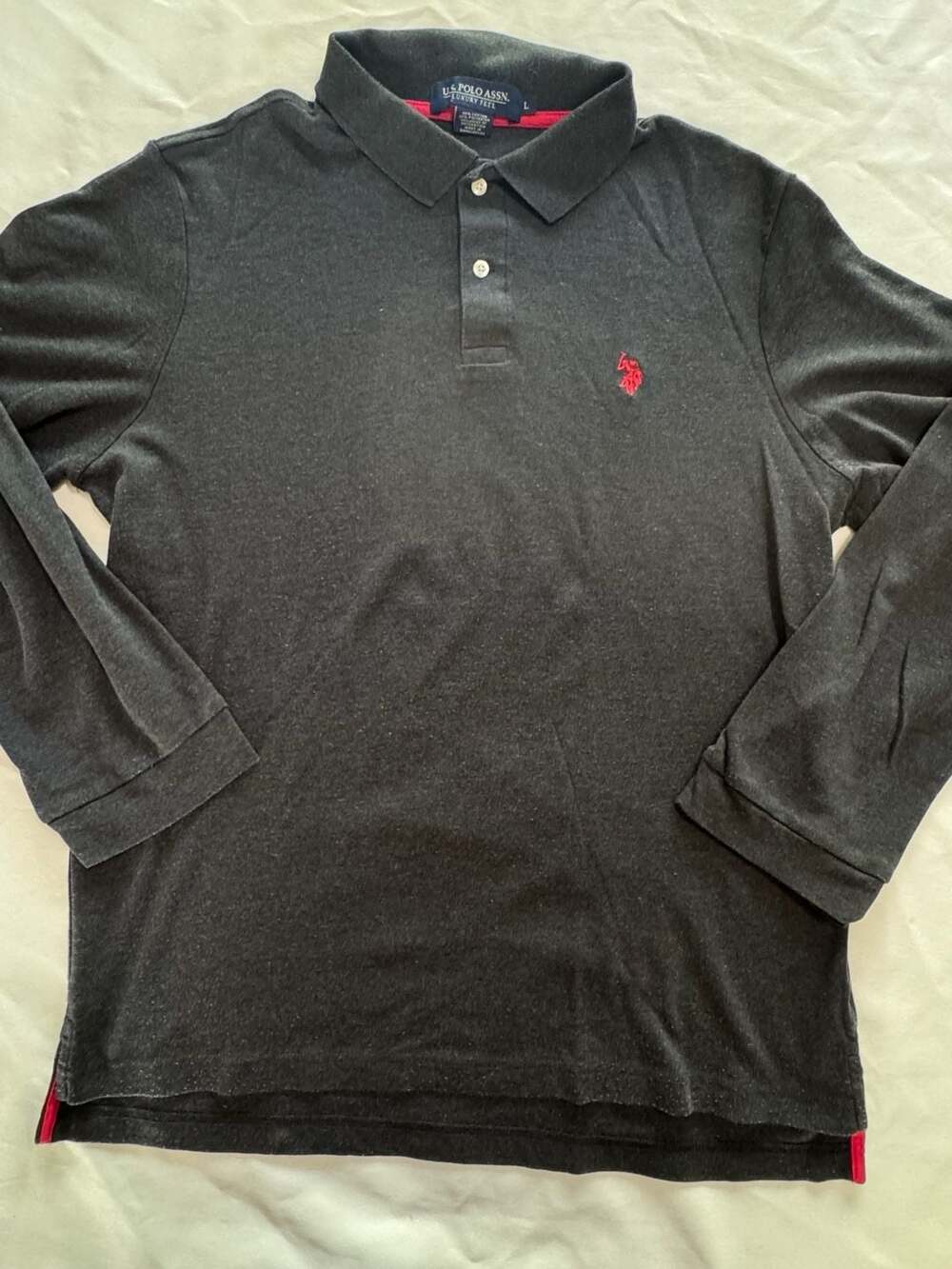 U.S. Polo Assn Long Sleeve Polo Shirt Quiet Luxury Preppy